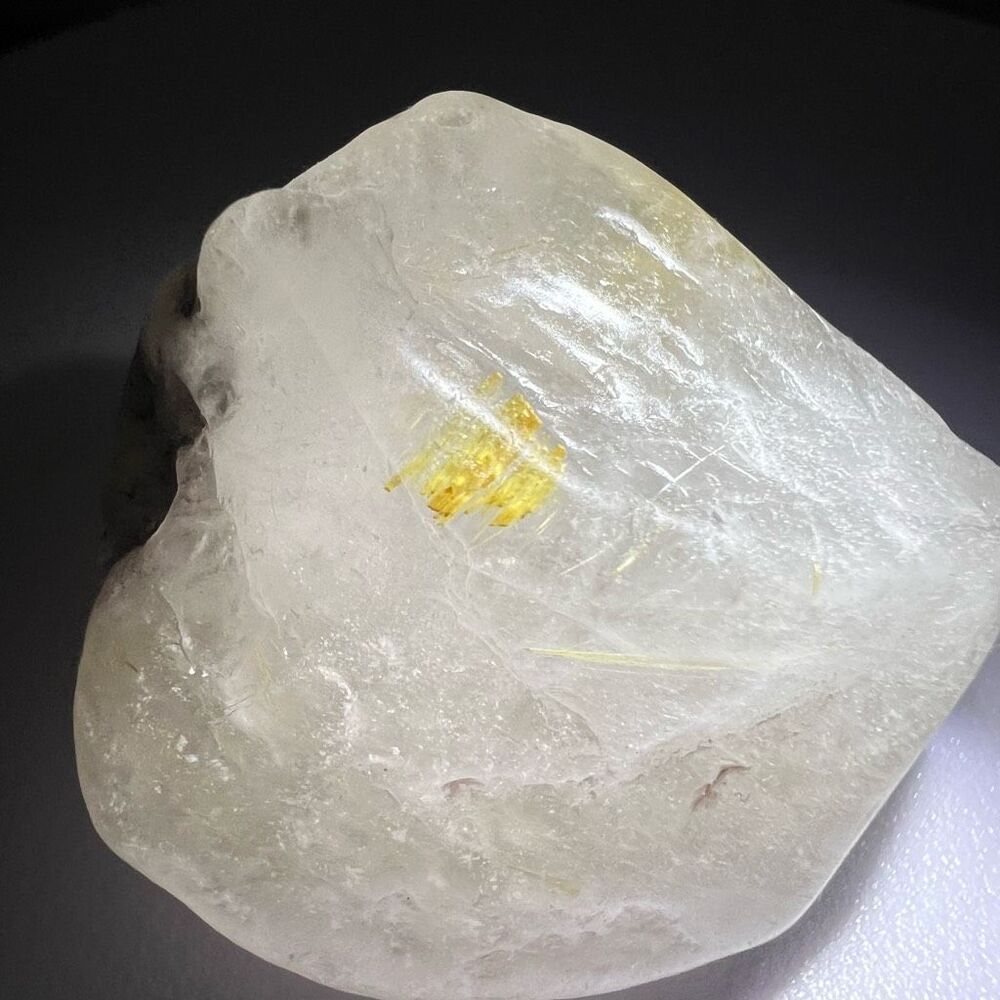 Golden Rutilated Quartz Crystal Freeform - Picture 12 of 13
